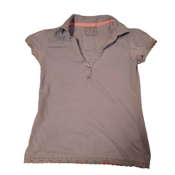 Simply Styled Girls Blue Blouse Size Medium - Picture 1 of 5